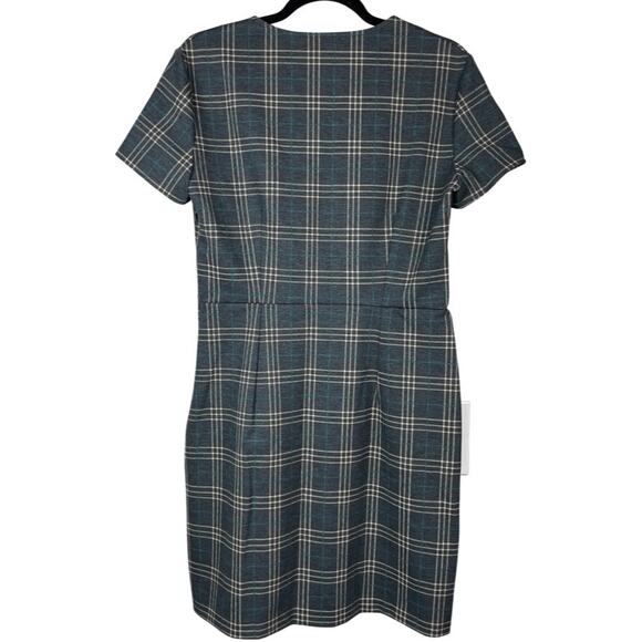 MNG Basics Plaid Short Dress Charcoal Gray Size 8 - Picture 7 of 10